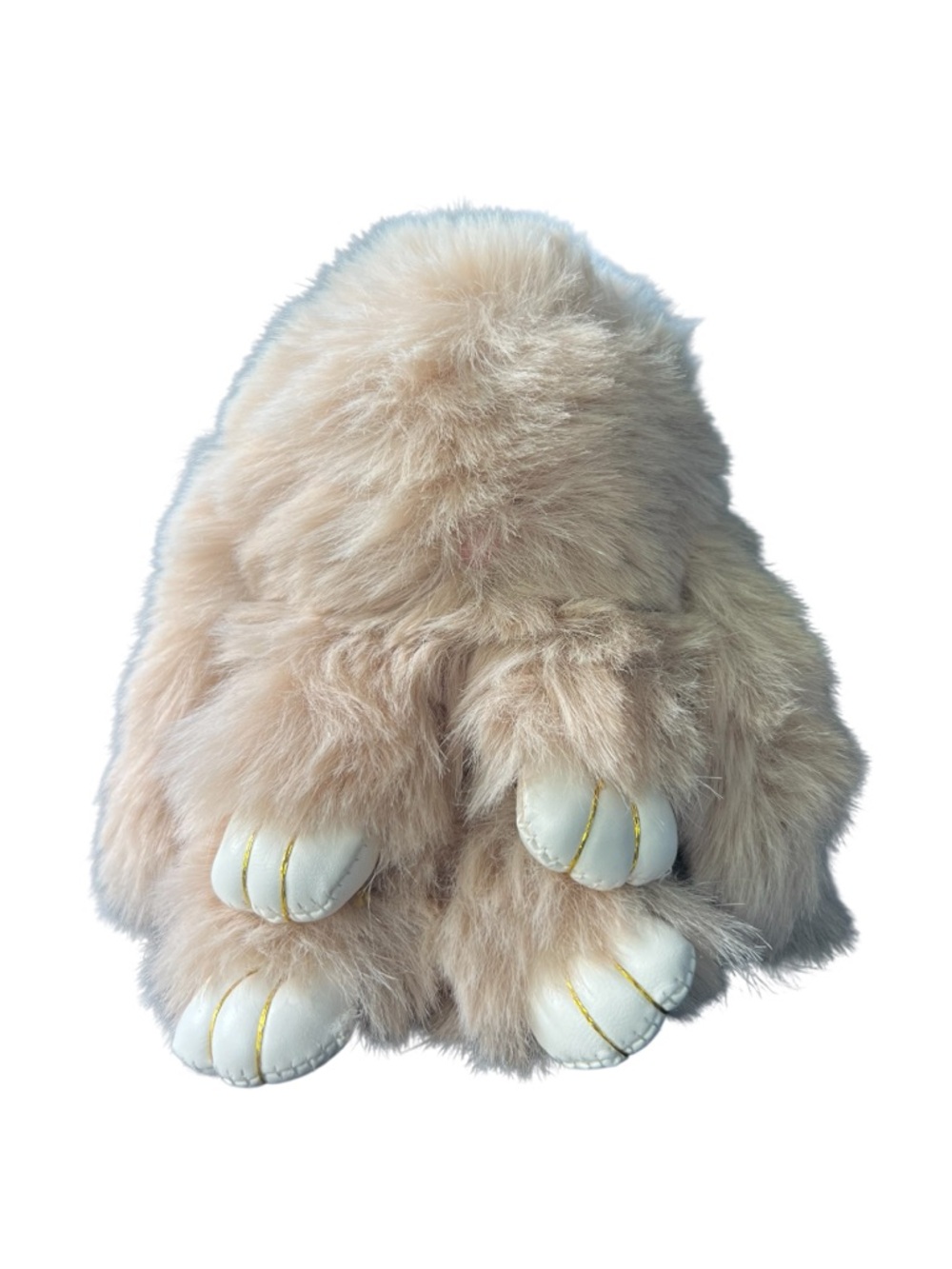 Brown Fluffy Bunny Purse Charm